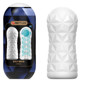 Bílý masturbační přístroj pro muže super stimulace umělá vagina - 73687679
