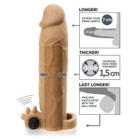 OBJEMNĚJŠÍ A VĚTŠÍ PENIS - REALISTICKÝ NÁVLEK ZAMĚNÍ VÁŠ ÚD VE  SKUTEČNÉHO OBRA HNĚDÁ BARVA- 79292316 - 5