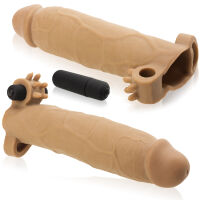 OBJEMNĚJŠÍ A VĚTŠÍ PENIS - REALISTICKÝ NÁVLEK ZAMĚNÍ VÁŠ ÚD VE  SKUTEČNÉHO OBRA HNĚDÁ BARVA- 79292316 - 6