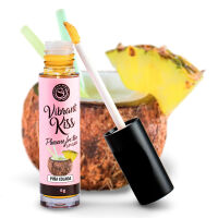 Vibrant Kiss Pina Colada lesklý vibrátor s tekutým leskem - 78554345 - 3