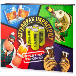 Párty set 4 v 1 sada alkoholových společenských her na oslavy - 76650153
