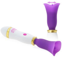 DISKRÉTNÍ MASTURBÁTOR NA KLITORIS SACÍ MASAŽÉR S JAZÝČKEM VIBRÁTOR TULIPÁN FIALOVÁ BARVA- 79822237 - 4