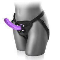Strap-on s fialovým realistickým dildem 17 cm BDSM LGBT - 71242178 - 2