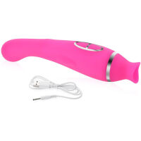 DVOUSTRANNÝ MASTURBÁTOR PRO ŽENY VIBRÁTOR G-SPOT + SACÍ MASAŽÉR KLITORISU  - 79362021 - 5