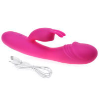 SILIKONOVÝ  KRÁLÍČEK - VIBRÁTOR PRO STIMULACI BODU G A KLITORISU - 12 FUNKCÍ - 77190988 - 2