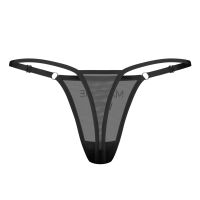 Obsessive Violami průhledné tanga s nápisem 