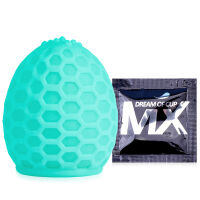 Modré gelové masturbační vajíčko s lubrikantem pro muže - 78142419 - 4