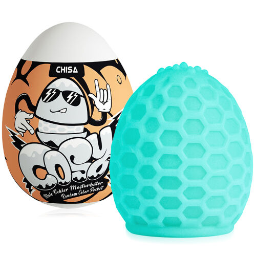 Modré gelové masturbační vajíčko s lubrikantem pro muže - 78142419