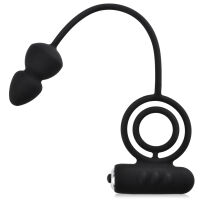 ANÁLNÍ KOLÍK S DVOJITÝM KROUŽKEM NA PENIS A VARLATA + MASAŽÉR ANÁLU A PROSTATY - 10 FUNKCÍ  - 75837260 - 4