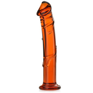 SKLENĚNÉ DILDO 16 cm  UMĚLÝ PENIS ZE SKLA DO VAGÍNY NEBO ANUSU  - 78338508