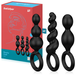 Satisfyer Booty Call sada tří černých análních zátkových kolíčků - 70851211