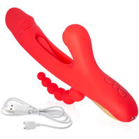 Vibrátor 3v1 s pohyblivým jazýčkem a análním stimulátorem - 71946795 - 5