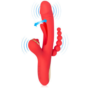 Vibrátor 3v1 s pohyblivým jazýčkem a análním stimulátorem - 71946795