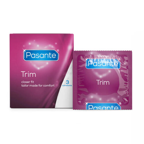 Pasante Trim těsnější kondomy lepší přizpůsobení 3 ks - 70025485