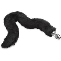 VELMI DLOUHÝ LIŠČÍ OHON 85 CM - ANÁLNÍ KOLÍK, KOVOVÝ PLUG DO ANUSU  - 76340508 - 2