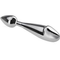 KOVOVÉ DILDO DVOUSTRANNÝ ANÁLNÍ KOLÍK PENIS PLUG - 78141330 - 2