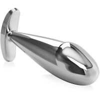 OCELOVÝ ANAL PLUG PENIS ANÁLNÍ KOLÍK S RUKOJETÍ A OZDOBNÝM KAMÍMKEM  - 79557872 - 2