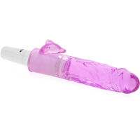 GELOVÝ MĚKKÝ VIBRÁTOR PENIS S DELFÍNKEM NA KLITORIS  - 72034290 - 2