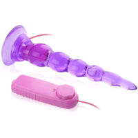 VIBRUJÍCÍ ANÁLNÍ KOLÍK S OVLADAČEM ÚZKÝ DLOUHÝ KULIČKOVÝ PLUG – 74526580 - 2