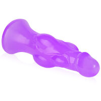 Fantastické fialové dildo s výstupky do 5,9 cm průměru - 72946808 - 4