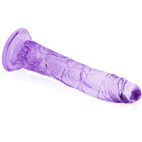 Anatomické dildo fialové 21 cm elastický umělý penis - 74966076 - 2