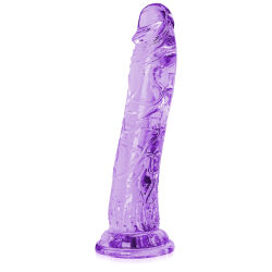 Anatomické dildo fialové 21 cm elastický umělý penis - 74966076