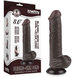 Dildo 20,8 cm, superrealistický penis s přísavkou a varlaty - 73002760