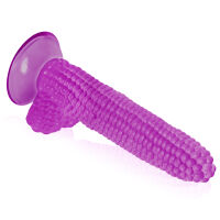 Stimulační dildo 20 cm fialový penis kukuřičný klas - 70269477 - 2