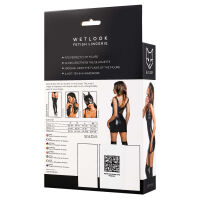 Lesklé šaty Rimma Wetlook s sexy síťovaným výstřihem - 70121445 - 2