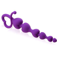 ŘETÍZEK STIMULUJÍCÍ ANÁL I VAGÍNU S KORÁLKY VE TVARU SRDCE - 74057601 - 2