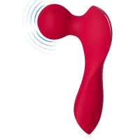 Červený mini masážní přístroj pro ženy wand 10 možností vibrací - 78493416 - 5
