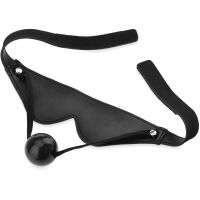 MASKA NA OČI + ROUBÍK S KULIČKOU MASKA BDSM 2V1 - 70876164 - 2