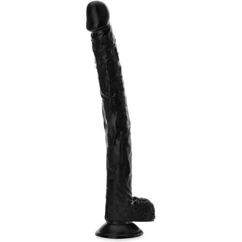 DLOUHÉ PRUŽNÉ DILDO 38 cm ŽILNATÝ PENIS NA PŘÍSAVCE  - 75477021