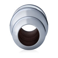 Ocelová anální zátka 3,9 cm s otvorem anální plug - 70147793 - 3