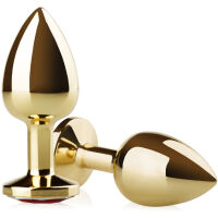 ZLATÝ ANÁLNÍ KOLÍK Z NEREZOVÉ OCELI S KŘIŠŤÁLEM WDK 8856 - 5