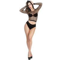 EROTICKÝ KOMPLET PRÁDLA TOP + SIŤOVANÁ TANGA  - 77812875 - 5