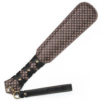 Rebellion solidní kožená plácačka BDSM s raženým vzorem 20 cm - 79032451 - 4