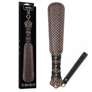 Rebellion solidní kožená plácačka BDSM s raženým vzorem 20 cm - 79032451