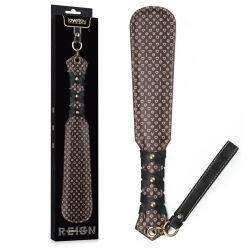 Rebellion solidní kožená plácačka BDSM s raženým vzorem 20 cm - 79032451