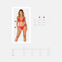 Obsessive červená krajková sada spodního prádla Elianes - 76555535 - 4