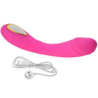 SILNÝ VIBRÁTOR S POHYBLIVÝM JÁDREM SILIKONOVÝ MĚKKÝ PENIS - 80 FUNKCÍ  - 73213384 - 2