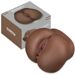 Realistický hnědý mužský masturbátor umělá vagína a anus - 79521164