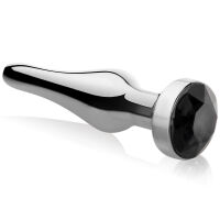 ŠTÍHLÝ ANÁLNÍ KOLÍK PLUG Z NEREZOVÉ OCELI S ELEGANTNÍM KŘIŠŤÁLEM STŘÍBRNÝ- 72943448 - 2