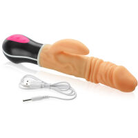 NAHŘÍVANÉ DILDO, ROTAČNĚ-POSUVNÝ VIBRÁTOR SE STIMULÁTOREM KLITORISU  - 70484027 - 4