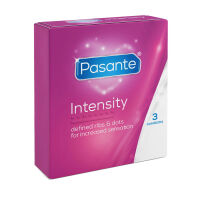 Pasante Intensity kondomy s proužky a výstupky 3 ks - 70330629 - 2