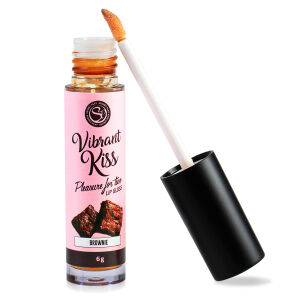 Vibrant Kiss Brownie příchuťový lesk na rty vibrátor v tekutině - 72441174