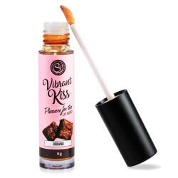 Vibrant Kiss Brownie příchuťový lesk na rty vibrátor v tekutině - 72441174