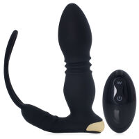Posuvný masér prostaty s kroužky na penis a varlata dálkový ovladač + aplikace - 73238682 - 5