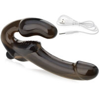 SAMONOSNÝ STRAP-ON VIBRAČNÍ DILDO S ANÁLNÍM KOLÍKEM - 10 FUNKCÍ  - 73671096 - 3