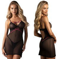 Obsessive průhledná noční košilka a tanga Novenes - 75200947 - 3